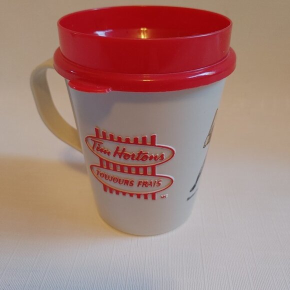 RETRO 1997 Tim Hortons "Always Fresh" Plastic Coffee Mug SLO PITCH - Picture 5 of 7